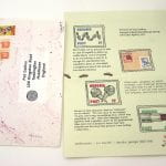 one of the Mail Art envelopes unpacked to show illustrated letter