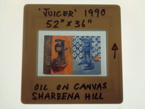 colour slide illustrating Shareena Hill painting called Juicer