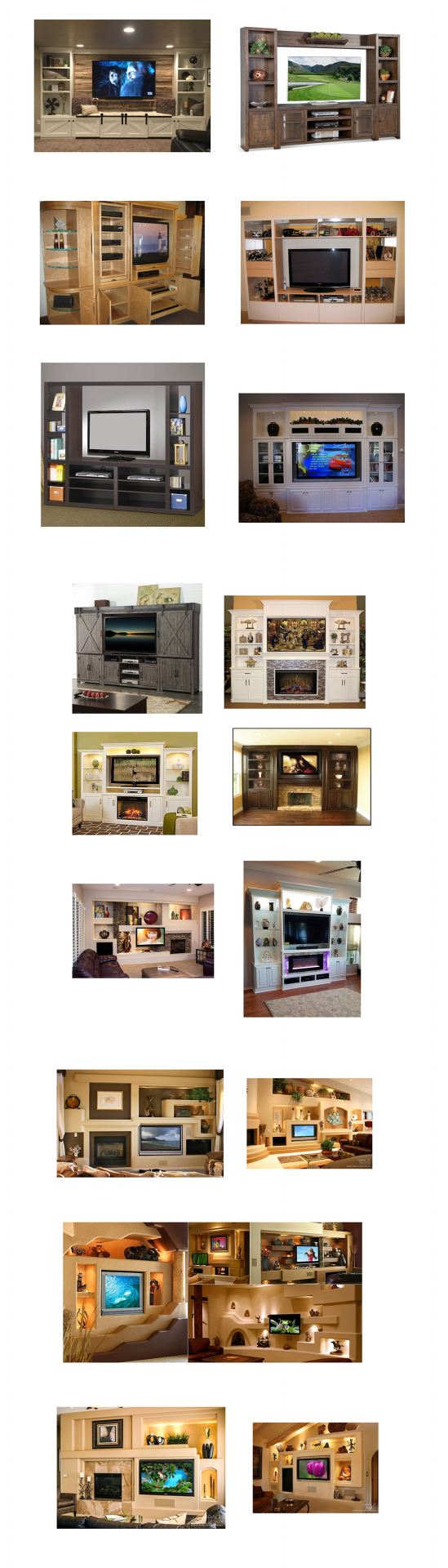A collection of images of TV Cabinets.