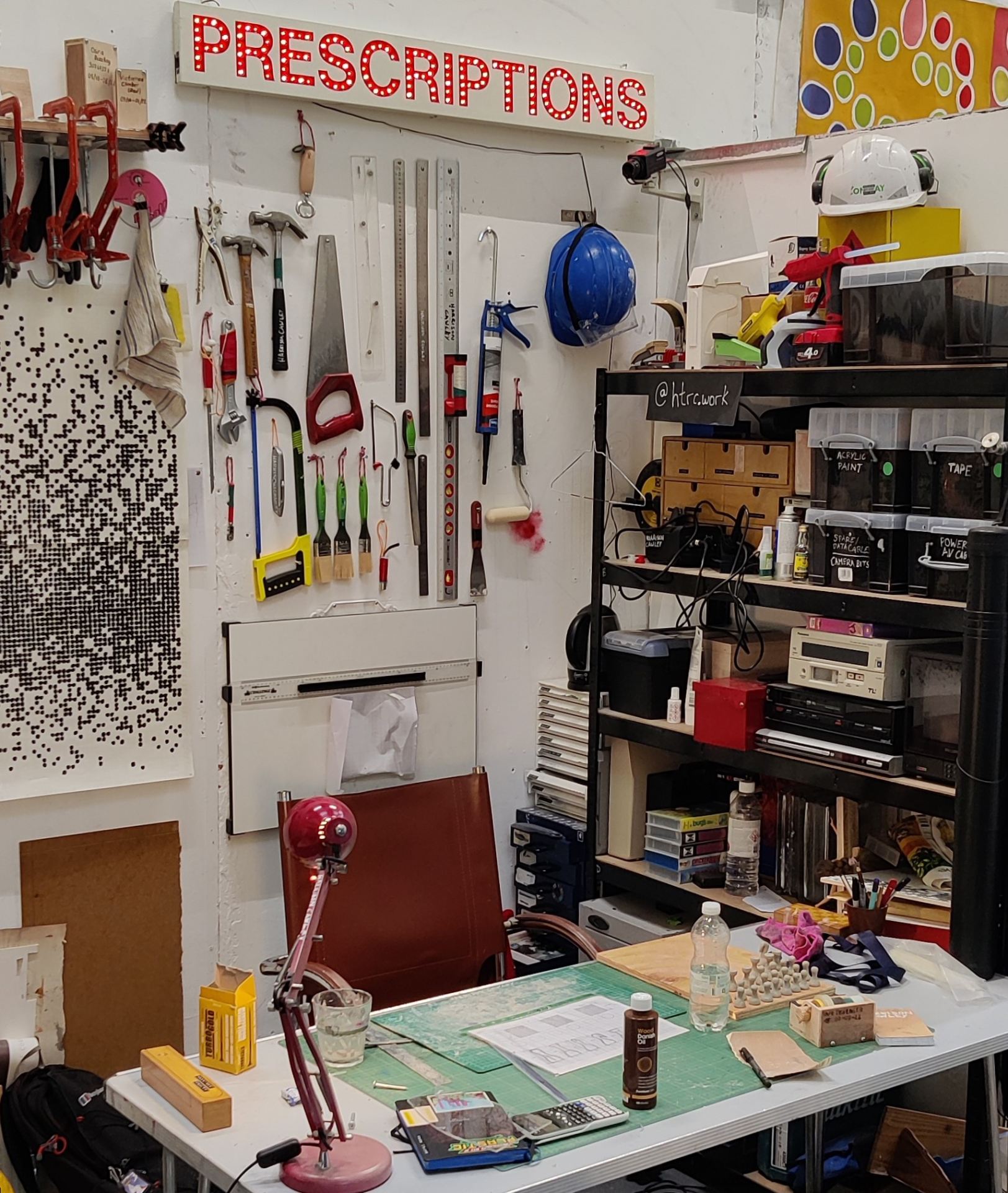 An image of the artist's studio.