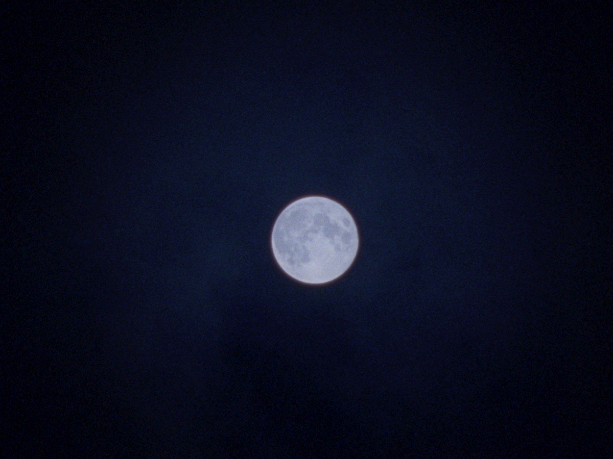 A video still of the moon.