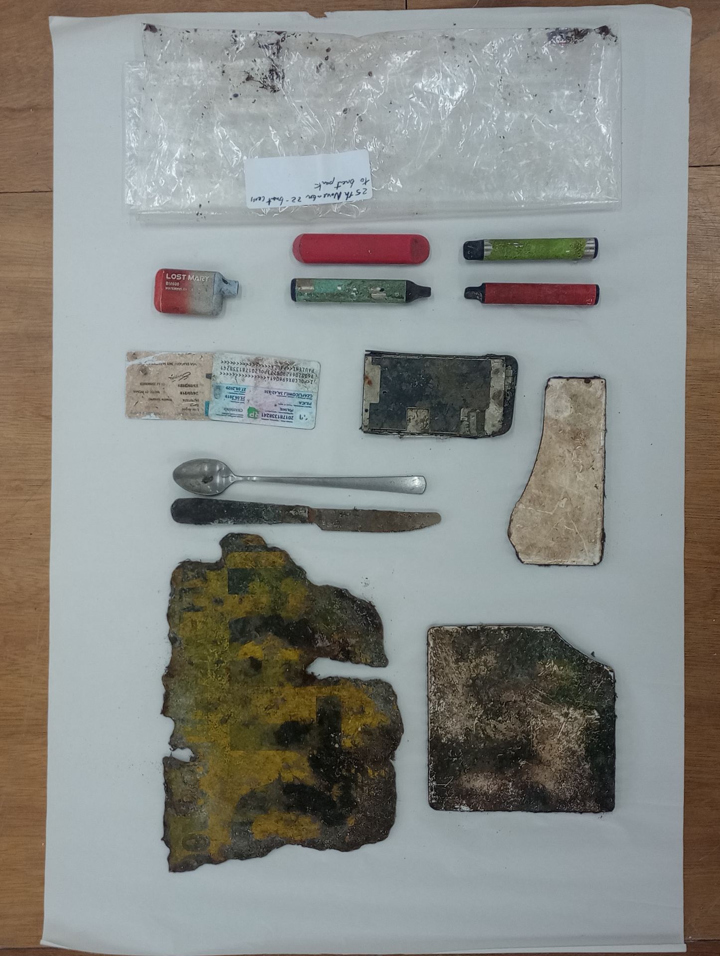 An image of various objects taken from London's waterways.