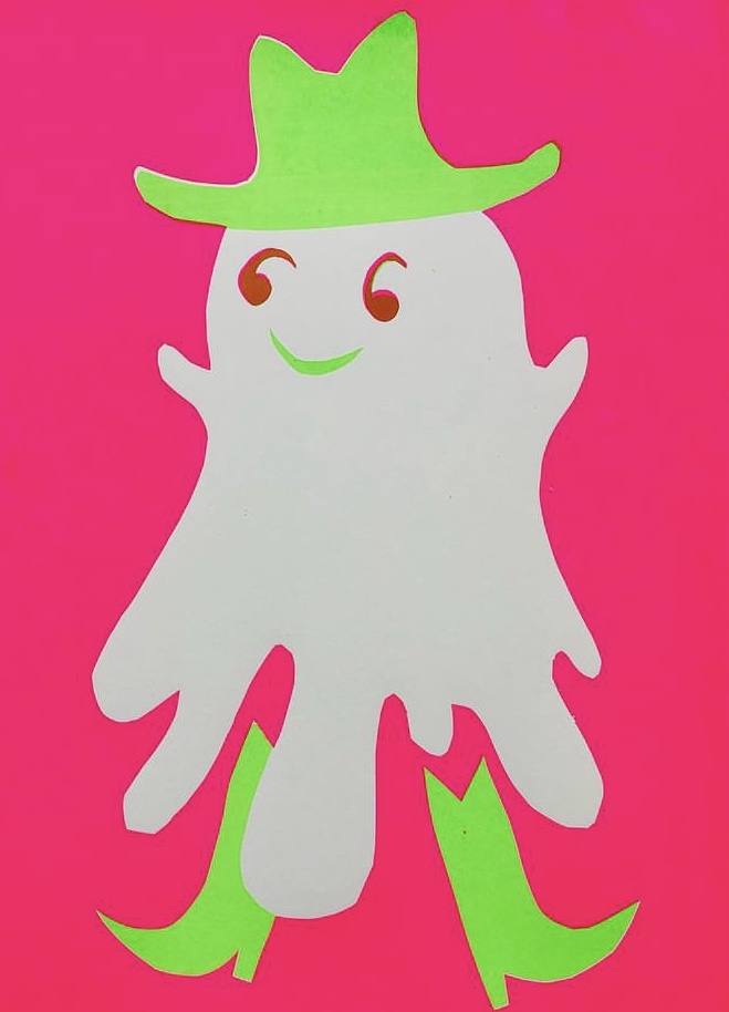 A ghost with a cowboy hat