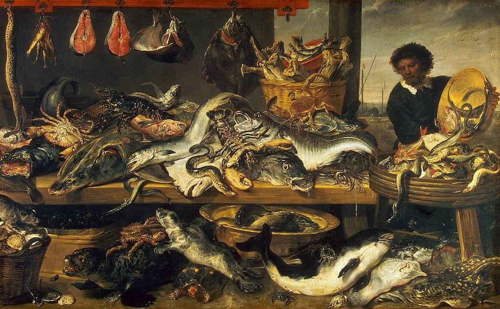 Painting of Fish Market by Frans Snyders