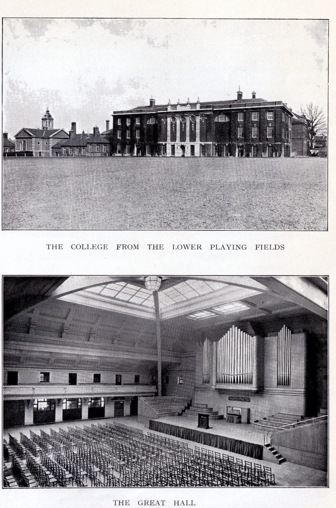 What was being left behind in 1939. Goldsmiths’ College before Deptford Council and the RAF moved in. The back field would be ploughed up. The upper field wrecked with building projects. The Great Hall became a temporary warehouse for ‘stuff’ that needed to go to Nottingham- books, cutlery, crockery, bedding and equipment.
