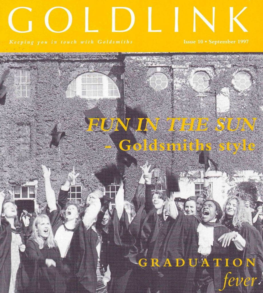 Goldsmiths students in graduation ceremony on the green in 1997