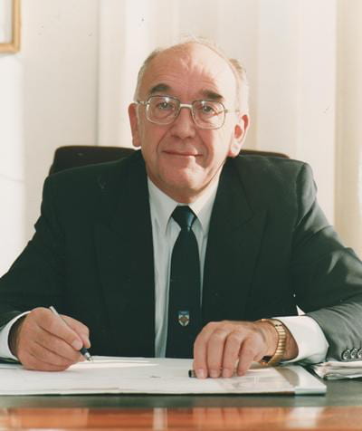 Portrait of Professor Ken Gregory when Warden of Goldsmiths College,Univeresity of London