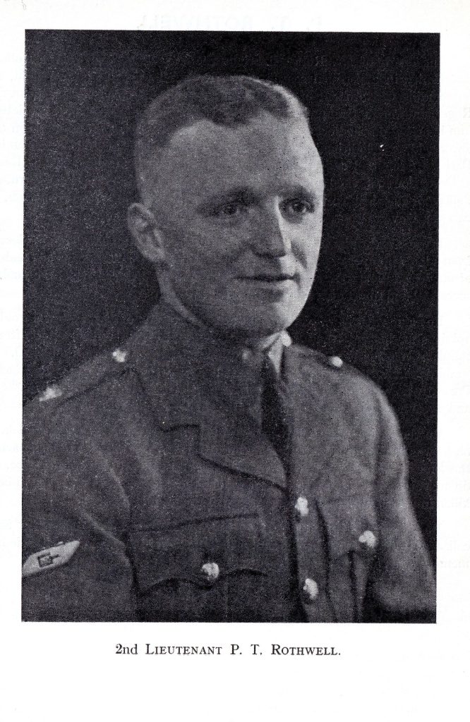 Portrait of Goldsmiths student and staff alumnus, Percy Rothwell while in uniform during the Second World War. Image: Goldsmiths, University of London Special Collections. Portrait in Smith Magazine 1941.