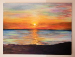 Oil Painting of Cypriot Sunset