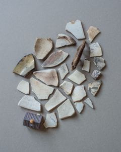 Photograph of fragments of pottery
