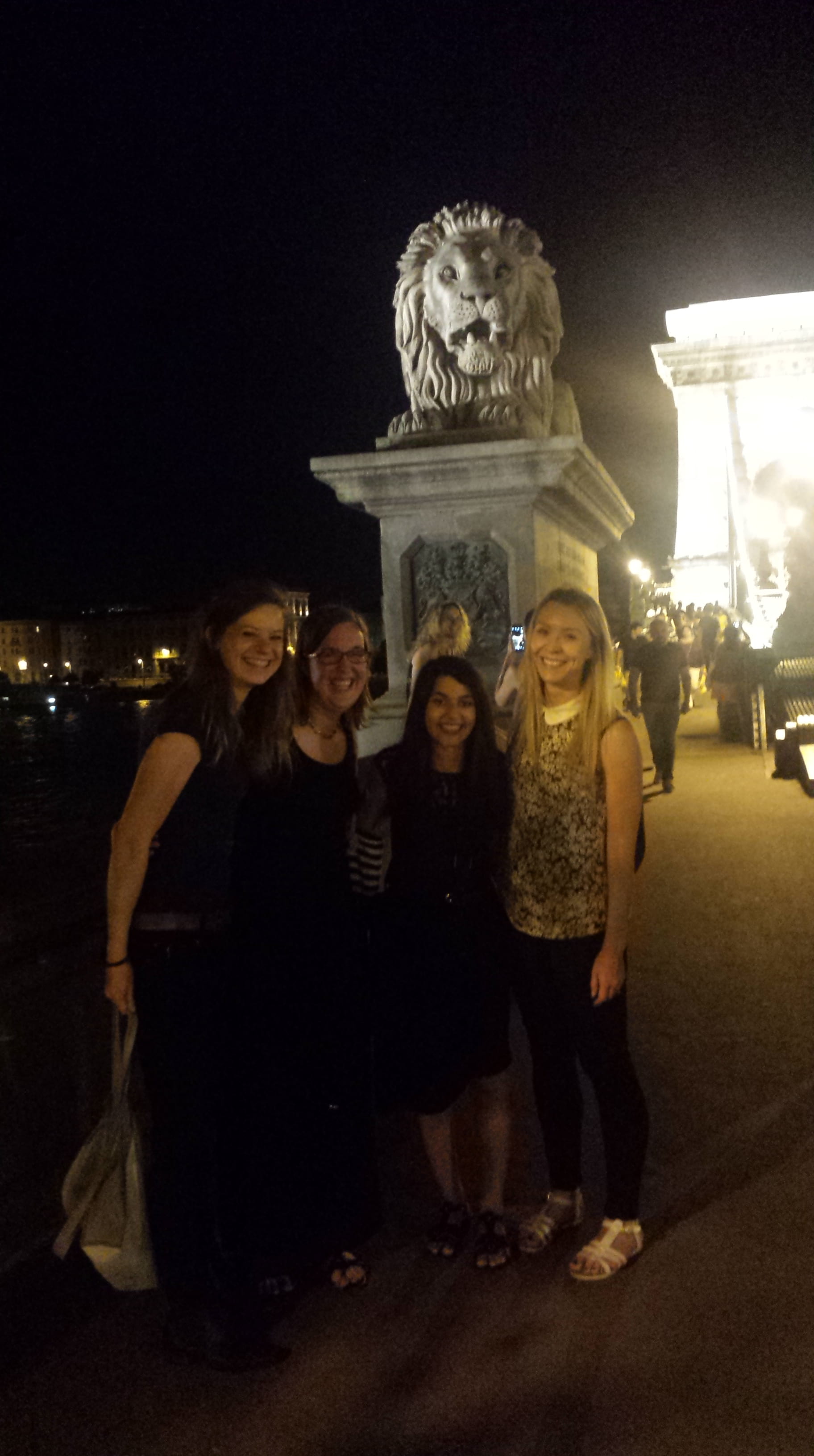On Budapest’s Chain Bridge with my future-colleagues!