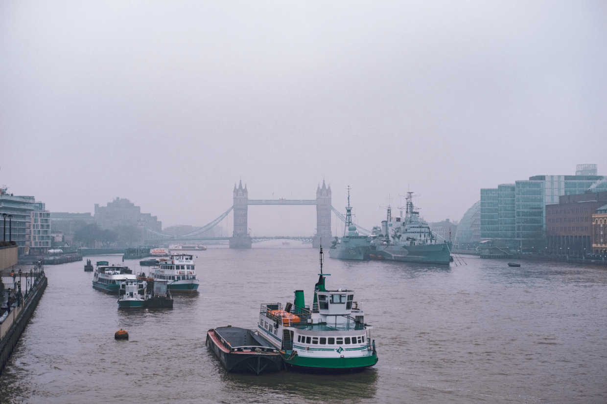 photo of boats on river thames
