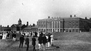 An old picture in black and white shows Goldsmiths in the early 20th century